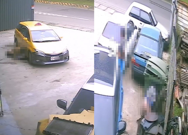 一对男女趁着清明连假期间修车厂店休，竟然就将车开进门口后，而开始「办事」。（翻摄自脸书爆料公社）