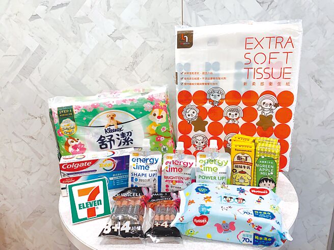 7-11自6日起推出指定商品500元及1000元商品優惠組，飲品、衛生紙等品項均有。（7-11提供）