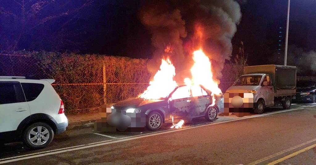 新聞-桃園中壢臨停車慘遭縱火 嫌3個月猛偷27車