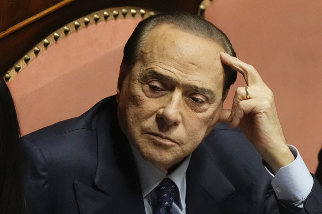 前义大利总理贝鲁斯柯尼（Silvio Berlusconi）。（图／美联社）