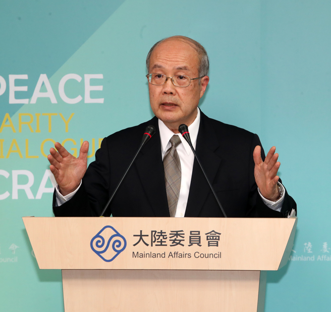 陆委会副主委詹志宏（见图）6日主持陆委会例行记者会。（刘宗龙摄）