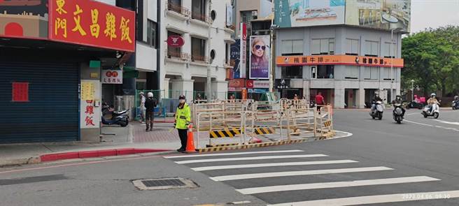 为改善城市交通环境，6日起新竹市东门圆环人行道将进行2期第3区改善工程。（新竹市政府提供／陈育贤新竹传真）