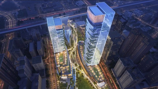 由宏匯及冠德预计投入155亿元开发的「未来之心 Gateway Plaza」。(图/业者提供)