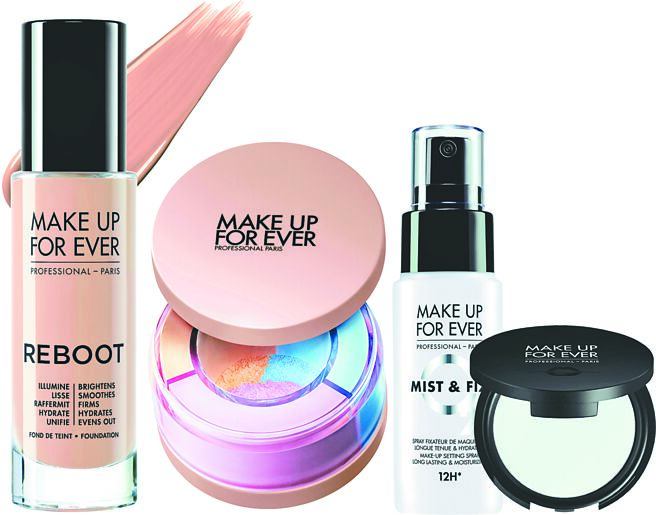 京站的MAKE UP FOR EVER澎润亮采底妆组，原价4950元，特价3064元。（京站提供）