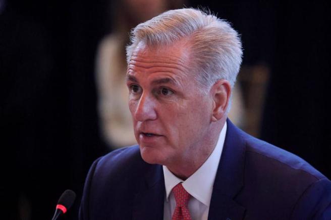 麦卡锡（Kevin McCarthy）盼加速对台军售 国务院：正积极审查。（路透 ）