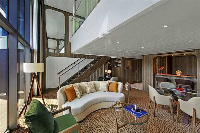 「南极追梦号」游轮楼中楼房型。 （雄狮旅游提供）