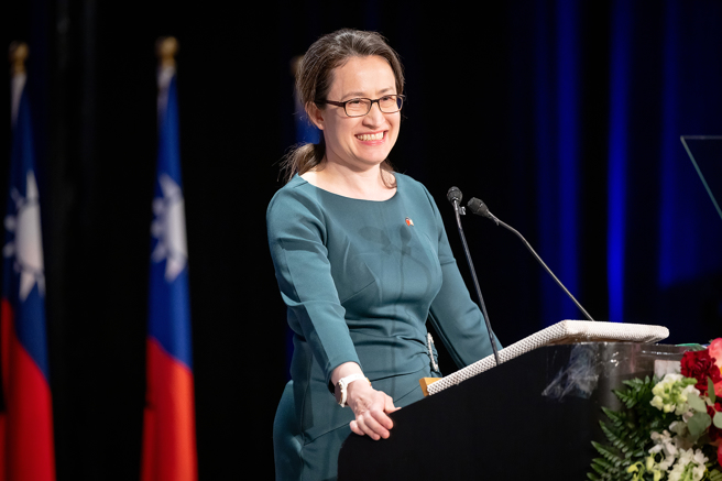 中国大陆7日对驻美代表萧美琴宣布进一步制裁。（总统府提供）