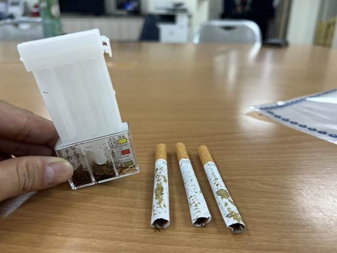 警方连续两天查获赖男持有毒香菸。（翻摄照片／林郁平台北传真）