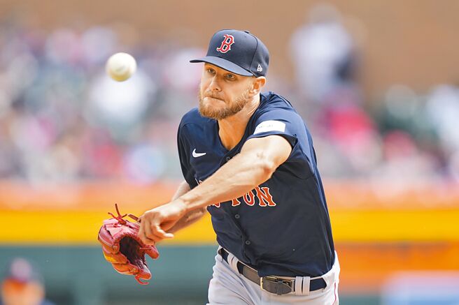 红袜王牌左投塞尔对老虎先发5局失3分，拿下暌违1年半的大联盟胜投。（美联社）