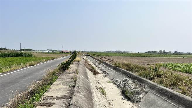 薪雪橋的預定地位在下茄苳支線516－1號，周邊是一畦一畦的農田，附近農民、居民因水圳橫跨導致交通不便。（張毓翎攝）