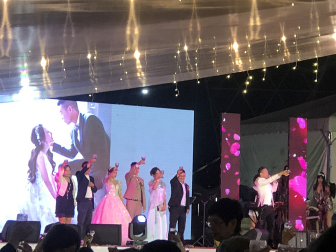 高雄知名总铺师阿隆师娶媳妇，3亿超豪华办桌曝光。（林雅惠摄）