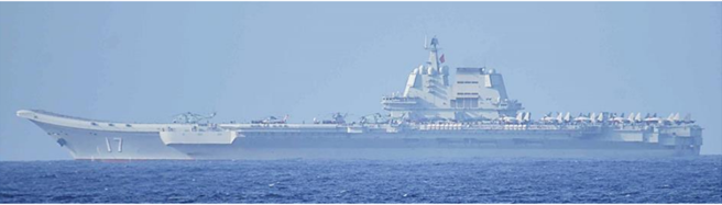 日本防卫省通报首次发现航母山东舰进入西太平洋。（日本统合幕僚监部）
