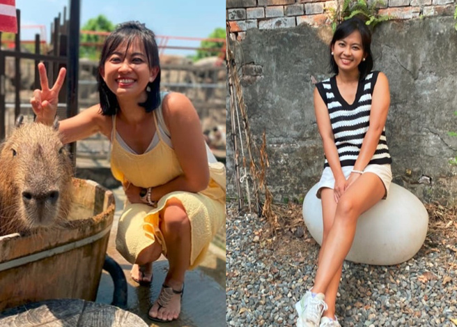 身为主播的麦玉洁下了工作，也要帮家里张罗鸡蛋等民生必需品。（合成图／取自麦玉洁脸书）