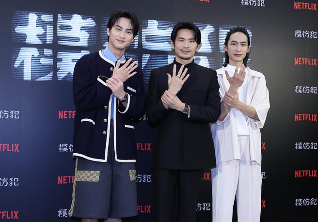 《模仿犯》3反派姚淳耀、范少勋、黄河6日共同受访。（陈俊吉摄）