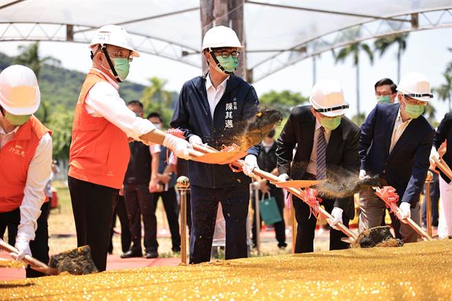 台積電預定地的楠梓產業園區去年8月動土。（高市府提供）