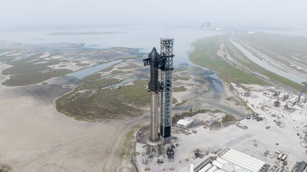 星舰系统完成组装，将在下周发射。图/SpaceX(photo:ChinaTimes)