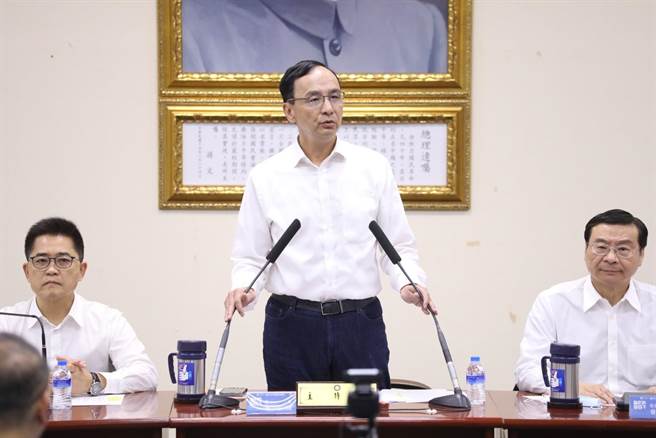 国民党主席朱立伦今在中常会上致词。（文传会提供）