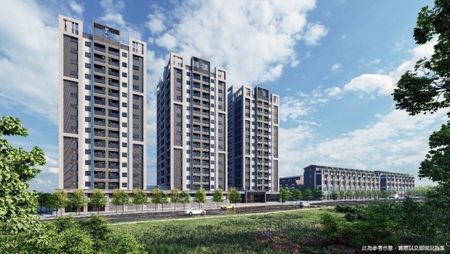 「华登新城峰」居住环境媲美台北市文山区，图为建筑外观3D示意图。(华登新城峰提供)