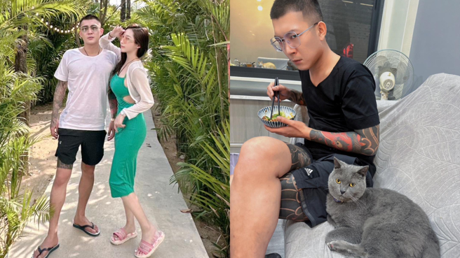 鳳梨跟秘書女友歐菈交往3年。(圖/鳳梨 FB)