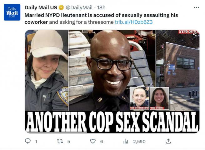 一名在警局財產部門搭任行政工作的二寶媽過去與已婚男上司交往，沒想到對方強迫她參與3P，即使後來分手，仍會藉故在辦公室內對她性侵。（圖／翻攝自推特） 