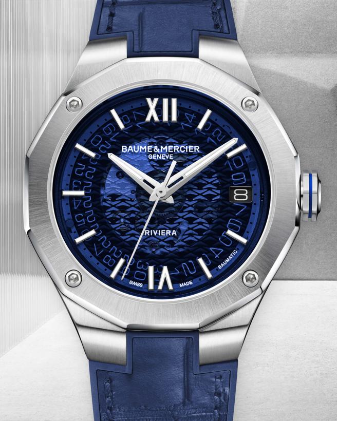 名士表为庆祝Riviera问市50周年，推出39mm缩小版全新尺寸腕表。（Baume & Mercier提供）