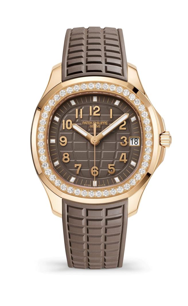 编号5268/200R-010 Aquanaut Luce新款自动上炼女表，玫瑰金表壳，157万4000元。 (Patek Philippe提供)