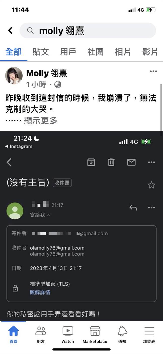 嘉义市议员顏色不分蓝绿支持性专区顏色田慎节脸书PO文。（截图自脸书）