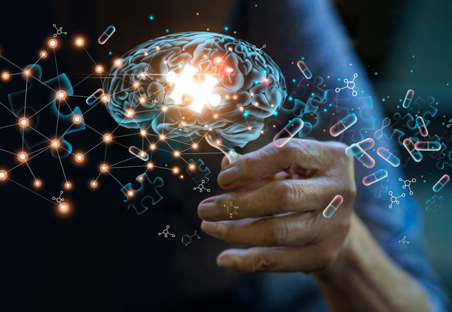 美国麻省理工学院（MIT）科学获得重大新突破，发现肽（peptide），又名缩氨酸，可以干扰通常在阿兹海默症患者大脑过度活跃的酶，图为示意照。（达志影像/Shutterstock）