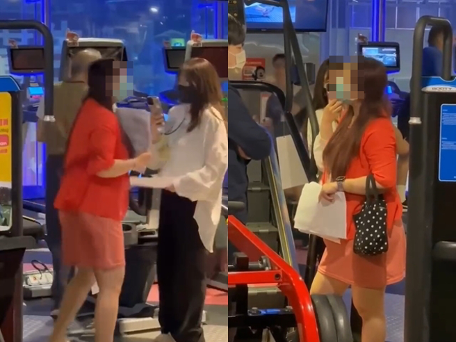 该女会员8日因偷窃包包当场被逮，遭店家开除会籍后，她竟2度硬闯店内发送「小偷倡狂」的传单，遭制止后在现场大吼闹事。（翻摄自记者爆料网）