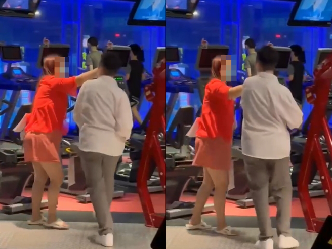 该女会员8日因偷窃包包当场被逮，遭店家开除会籍后，她竟2度硬闯店内发送「小偷倡狂」的传单，遭制止后在现场大吼闹事。（翻摄自记者爆料网）