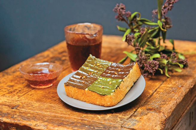 点一份「四种茶抹酱吐司」，可一次享受四种风味。（摄影／林炜凯）　