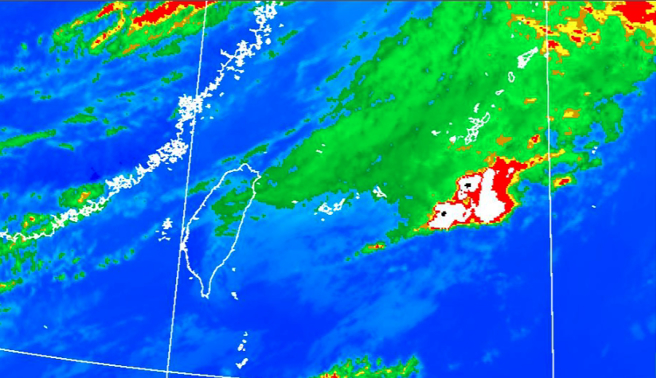 今日受到锋面通过和东北季风增强影响，北台湾天气较不稳定。（图／翻摄自气象局）