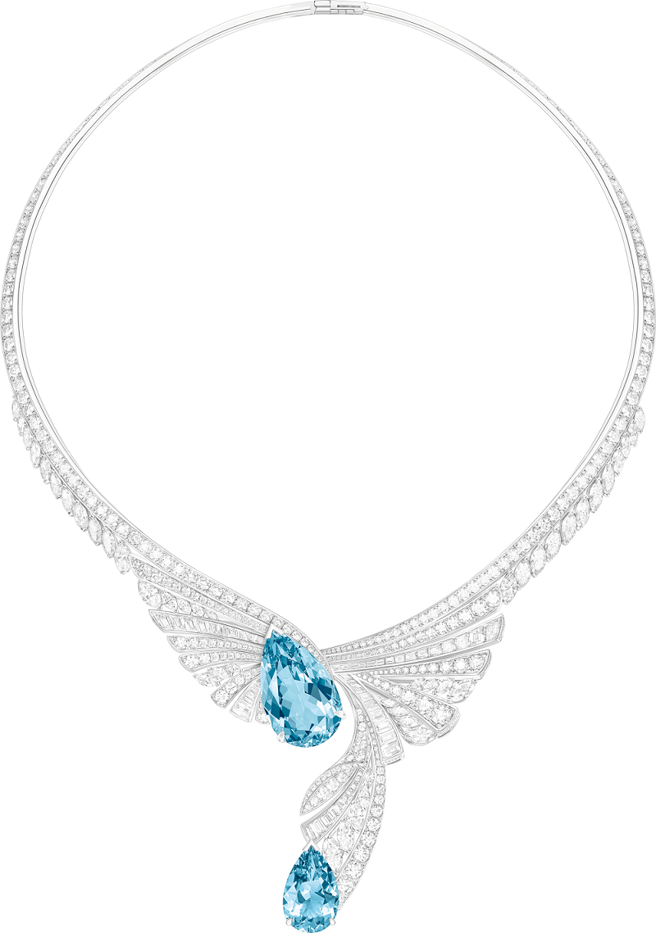 伯爵Exalting Dance海水蓝宝石项炼，约1350万元。（PIAGET提供）