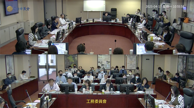 台北市议会工务委员会。（翻摄自台北市议会直播频道）
