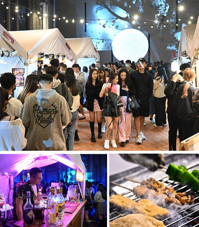 「夜驳二派对」集结烧烤料理以及多种风味啤酒，凭演唱会票根，体验高雄最海派宵夜场。(摄影/Carter)
