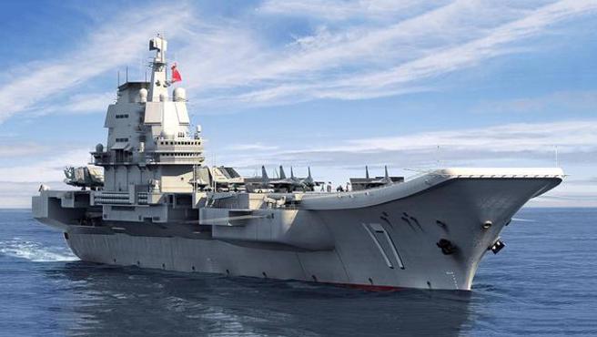 这次中共围台军演时在台湾东部海面部署了航母山东舰，显示航母未来将是对台动武时拒止策略的主要角色。（图／中国台湾网）