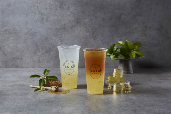 TEA TOP推出「桂花冻」系列饮品，整体清香且层次丰富。（TEA TOP提供）