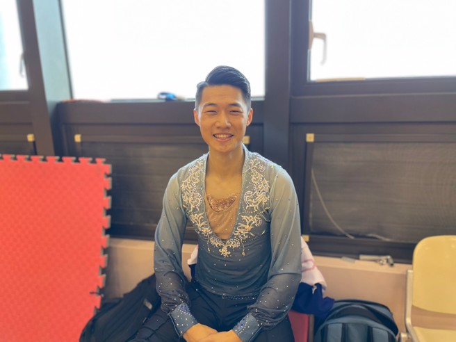 花式滑轮溜冰亚运国手陈毅帆。（毛琬婷摄）