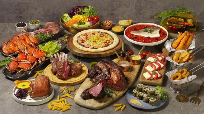 （天成文旅华山町餐酒馆，母亲节自助式海陆飨宴，大啖牛排海鲜。图／天成文旅华山町）