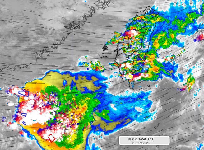 旺盛對流未移入陸地，南部想拯救水情，恐無法樂觀期待。（翻攝彭啟明臉書）