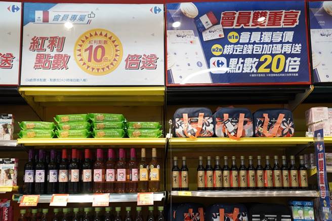 在家乐福消费的每1元，都会回馈成1点的红利点数。（家乐福提供）