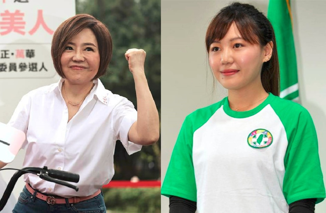 于美人(左)知名度高，吴沛忆(右)亲和力强，中正万华可望形成强强对决。（合成图／中时资料照／郭吉铨、刘宗龙摄）