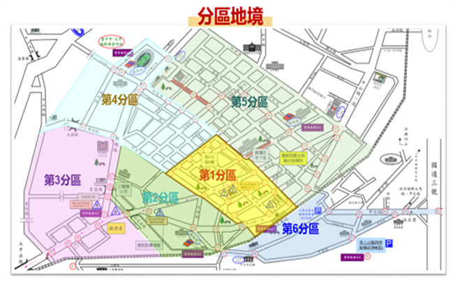 大甲妈祖遶境活动期间，台中警方公布大甲区境内交通管制路段。（台中市警察局提供／张妍溱台中传真）