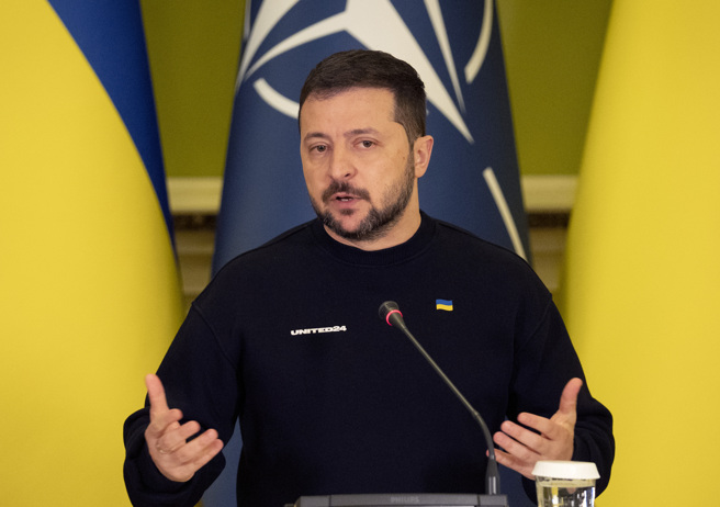 烏克蘭總統澤倫斯基（Volodymyr Zelenskyy）。（圖／美聯社）