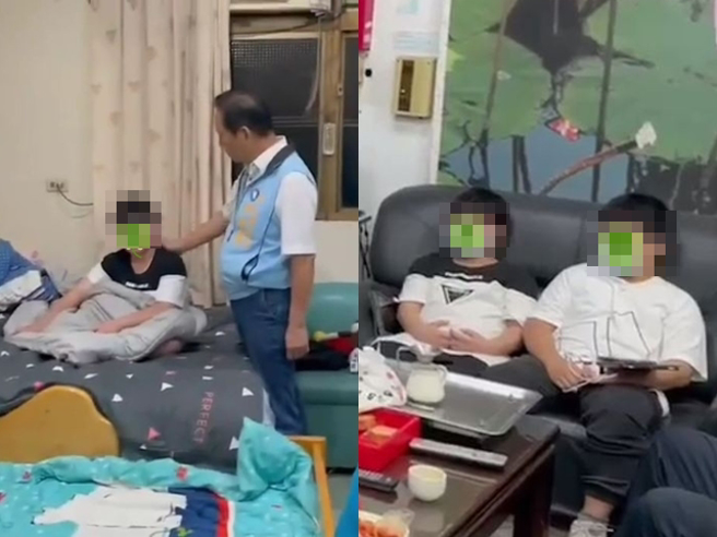 彰化60岁的林姓男子独自扶养小学4年级的双胞胎儿子，日前到桃园求职，一家住在外劳分租套房内，14日男子与小儿子吵架，遭对方拿酒精喷眼睛，他无奈留下1万离家出走。（翻摄自郑俊雄脸书专页）