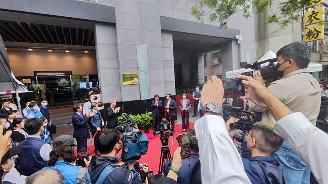 环保署署长张子敬今天出席「气候变迁署筹备处揭牌典礼」。（林良齐摄）