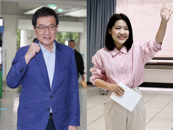 国民党台北市第7选区立委初选，台北市议员徐巧芯(右)以2.5％的差距击败立委费鸿泰(左)。(合成图/中时资料照)