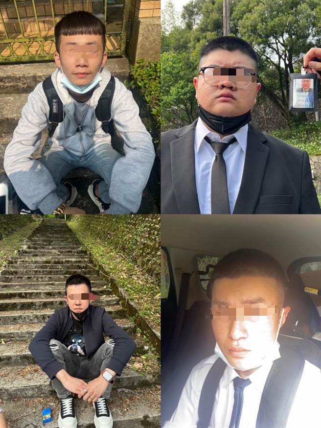 27岁张姓（左下角）担任车手头，其余3人均刚满18岁。（翻摄画面）