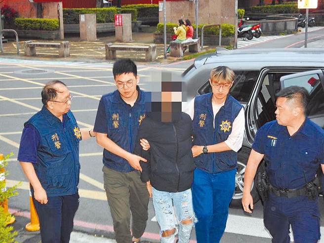 15岁朱姓少年与2名未成年共犯本月中旬曾持空气枪，对土城区某当铺连开3枪，警方昨日逮捕3人到案，全案朝黑帮教唆侦办。（警方提供／蔡雯如新北传真）