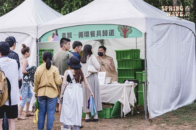春浪屿「青瓢」合作实施环保餐具租借服务。（春浪提供）